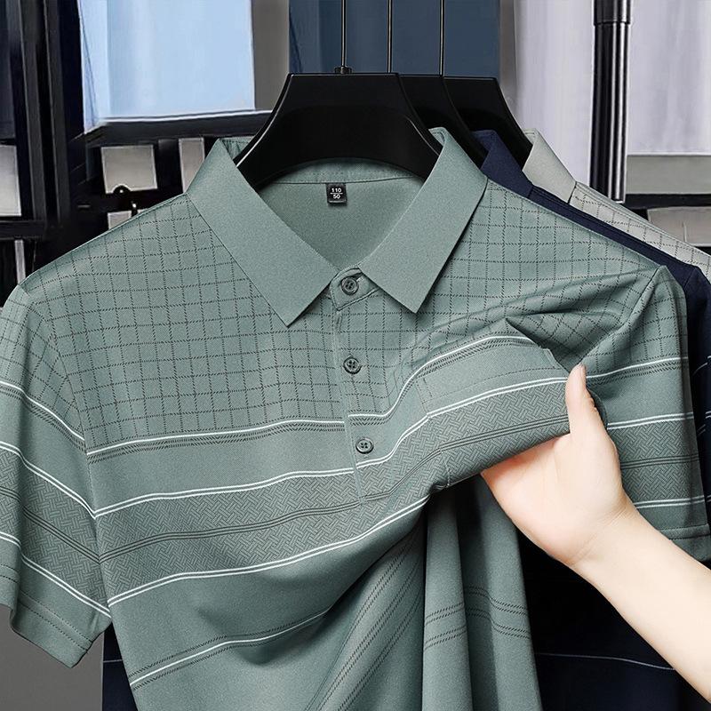 

Футболка с креативным принтом, влагоотводящая, свободная, с коротким рукавом, мужская, поло 4XL