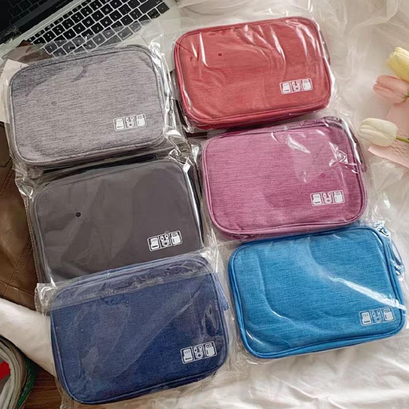 Portable Phone Cable Storage Bag Electronic Accessory Organizer Bag USB OTG Data Cable Charger Plug Travel Waterproof Organizer