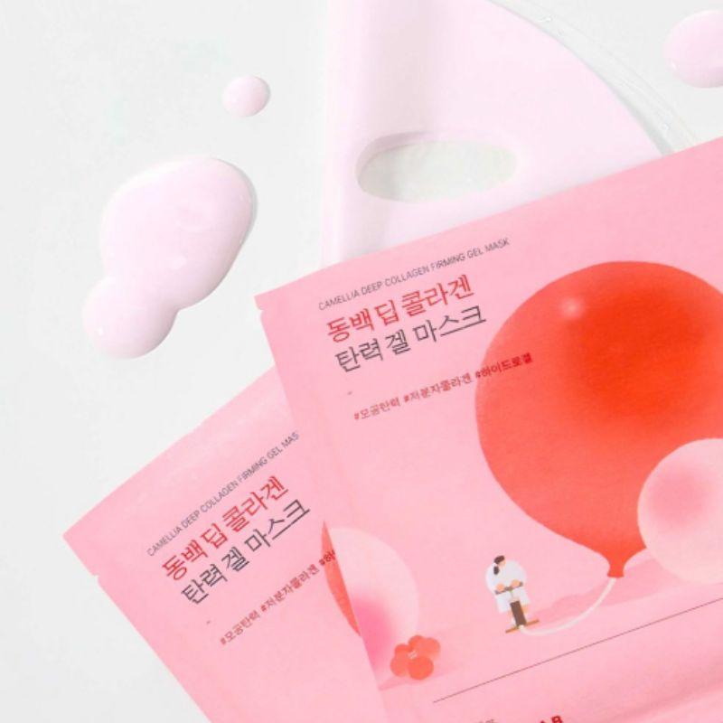 ROUND LAB Camellia Deep Collagen Firming Gel Mask 34g X 4 Sheets