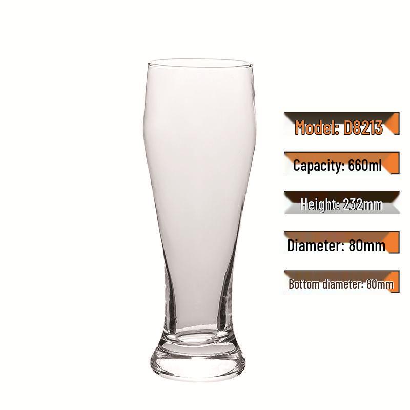 Custom Short Round Trophy Glass - White Homebrew Beer and Juice Glass, Large Capacity with Thick Bottom