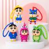 Crayon Shin Chan Figure Toys Keychain Cute Anime PVC Doll Bag Decor Backpack Accessory Key Ornament Birthday Gifts for Girls