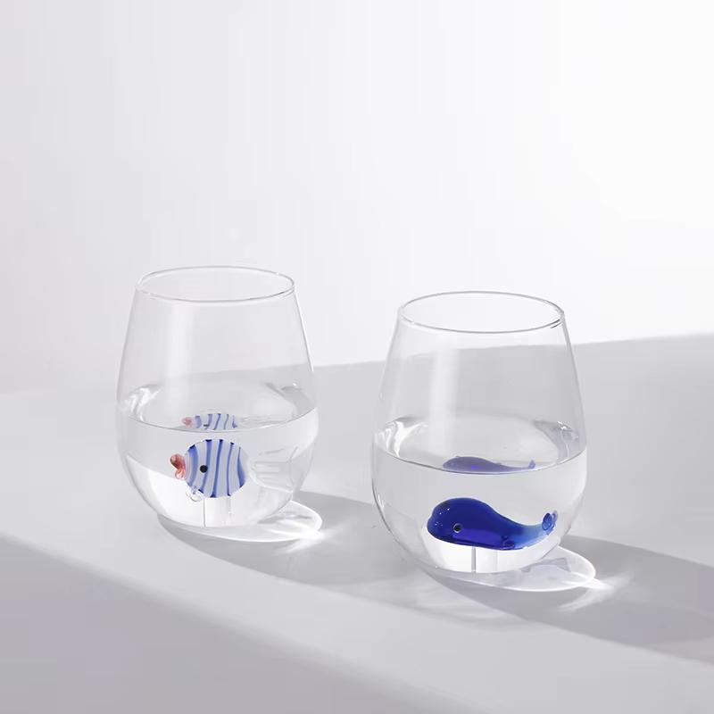 Süßer transparenter Borosilikatglasbecher Cartoon 3D-Tierdesign Haushalt Milchsaft-Wasserbecher für Kinder und Erwachsene