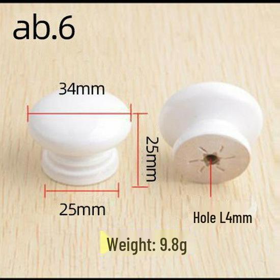 Solid Paulownia Wood Round Drawer & Cabinet Handle