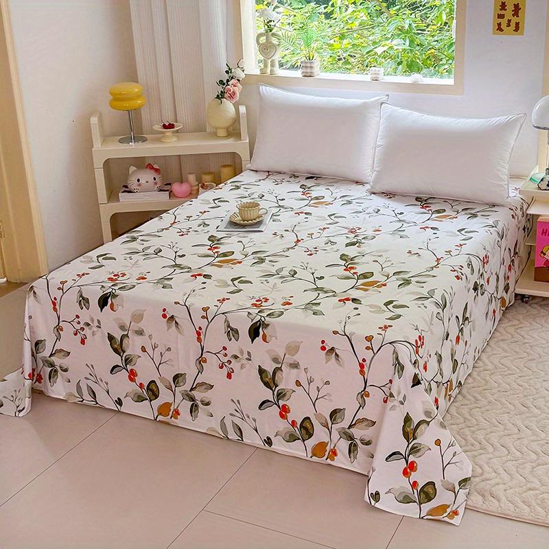 1Pc Bed Sheet Flower Printed Top Sheets Single/Queen/King Bedsheet For Double Beds Floral Flat Bed Sheet(Without Pillowcase)