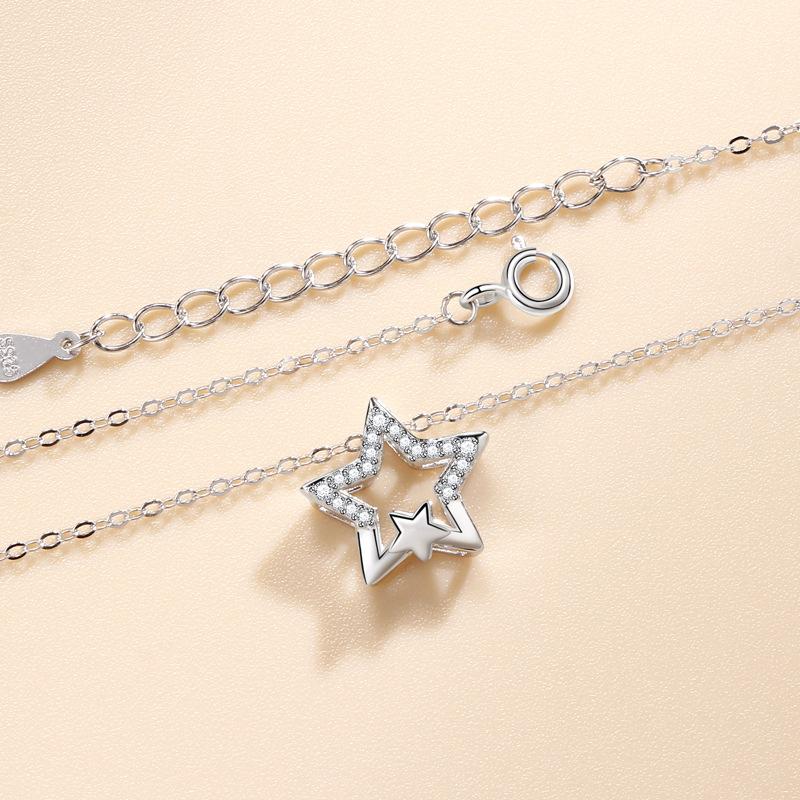 Star Necklace Women'S Fashion Ins Style Korean Version Versatile Niche Design Accessories Premium Durable Quality