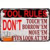 Vintage Tools Tin Sign 20x30cm Garage Workshop Man Cave Metal Wall Decor