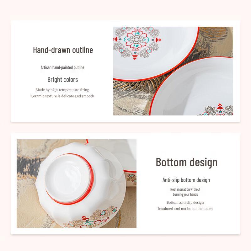 Wo Ding 14-Piece Ceramic Dinnerware Gift Set