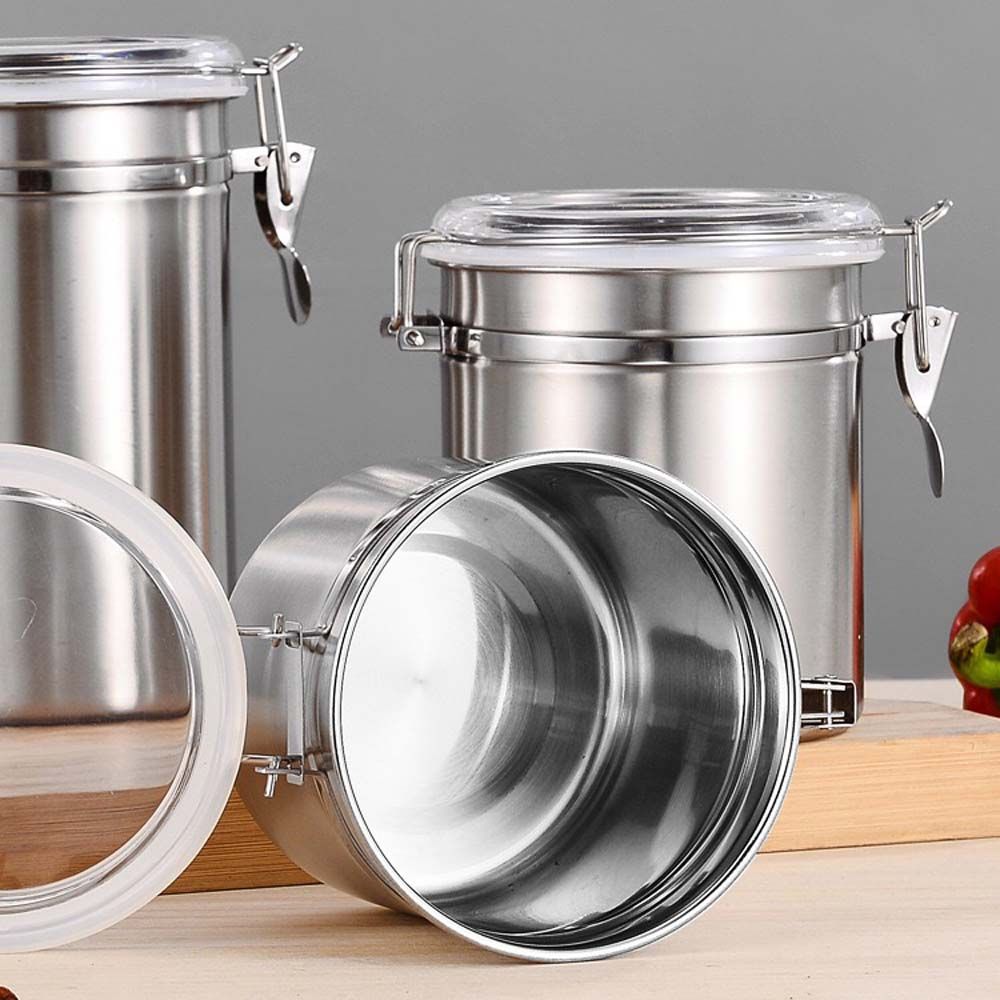 Grain Kitchen Tool Dry Good Sugar Jar Sealed Can Coffee Container Storage Bottle Fresh Storage Box