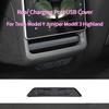 Rear Charging Port USB Cover for Tesla Model Y Juniper 2025 Model 3 Highland 2024 Anti-blocking Protection Interior Accessories
