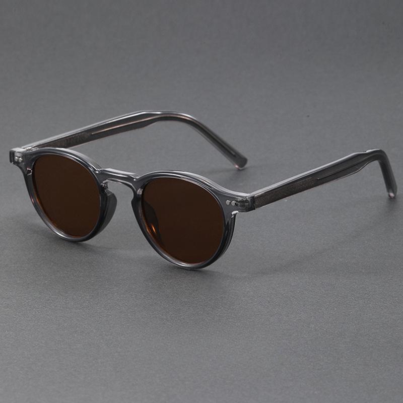 Sunglasses Men Frame Acetate Fashion Sun Glasses Women Unisex Trend Decoration European Style Grey Brown