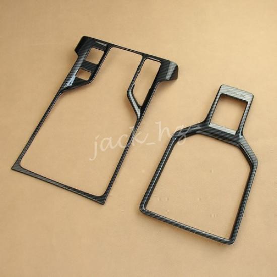 Carbon Fiber Interior Gear Shift Cover Trims For -2024 Subaru Forester SK