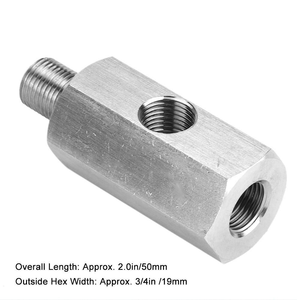 Oil Pressure Gauge Meter Adapter 1 8in NPT Female BSPP BSP Male and Female Tee