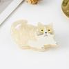 1pc New Minority Personalized Cute Grey and White Cat Hair Clip Half-updo at the Back of the Head Imitation Acrylic Clawip