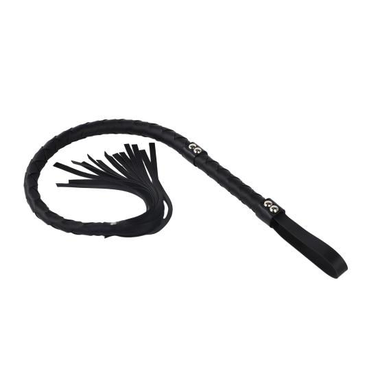 BDSM Long Whip with Fringe SM Discipline Toy for Sensation Play Roleplay Ergonomic Handle Discreet Adult Sex Tool for Couples' Exploration
