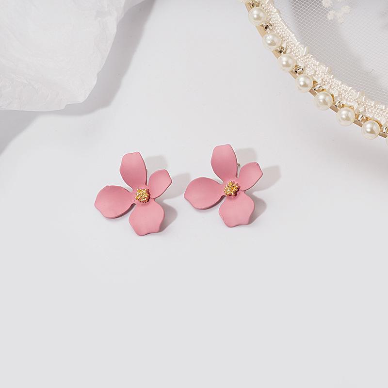 925 Silver Daisy Flower Earrings - Fresh, Colorful Candy Paint Petals