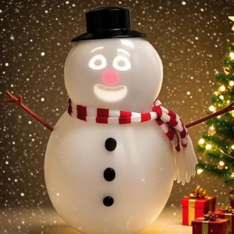 Animated Talking Snowman,Talking Animated Blink Snowman with Built In Projector and Speaker,Interactive Christmas Decoration