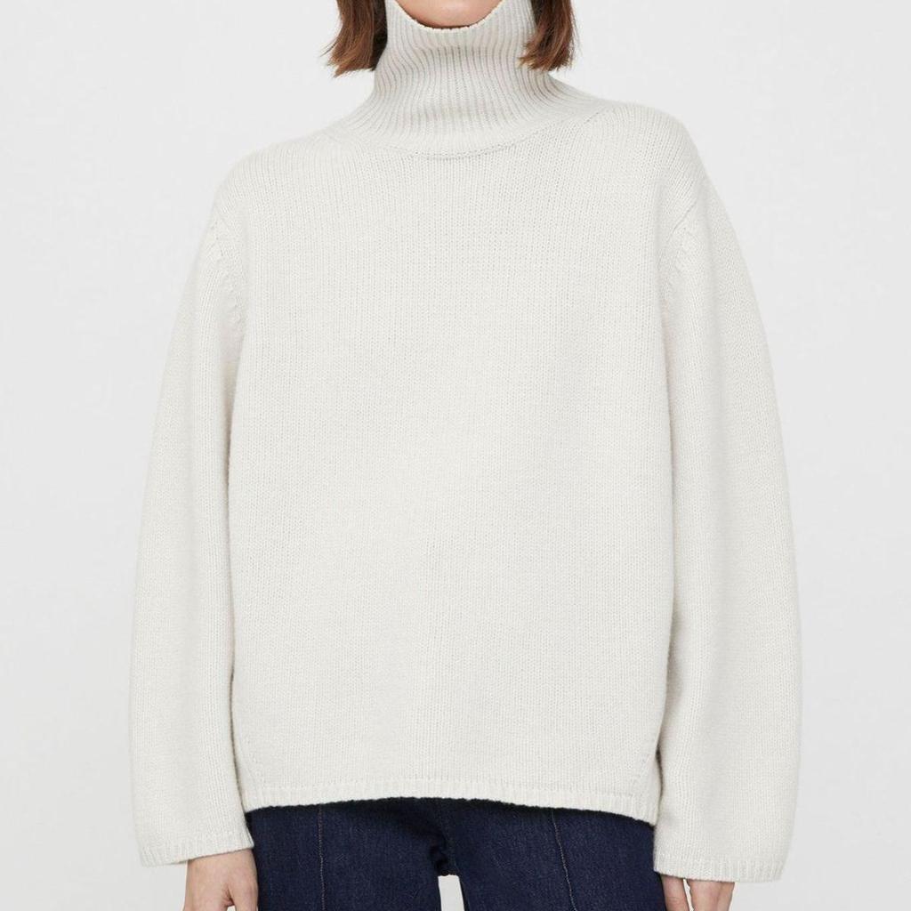 Women's European-Style High Neck Loose Wool Sweater for Autumn/Winter