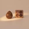 6Pcs Chocolate Biscuit Powder Puff Powder Free Air Cushion Wet And Dry Concealer Sponge Case Makeup Sponge