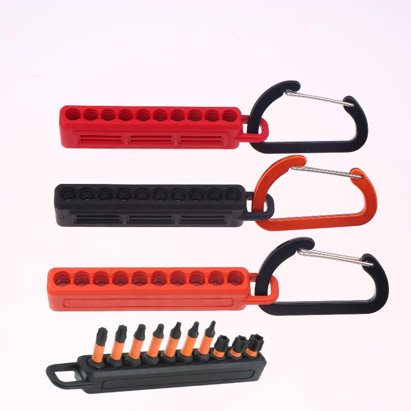 Portable 10 Holes Storage Case Organizer Screw Driver Head Drill Bits Stand Case Tools Hex Shank Screwdriver Bit Holder