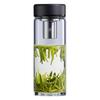 WANXIANG Portable High Borosilicate Glass Water Bottle with Tea Infuser