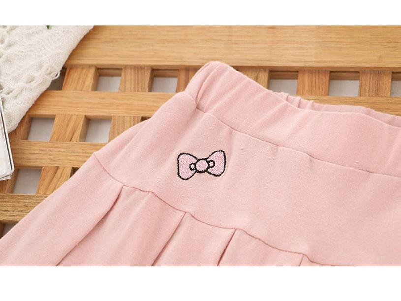 Girls' Summer Midi Pleated Skirt with Anti-Exposure Shorts