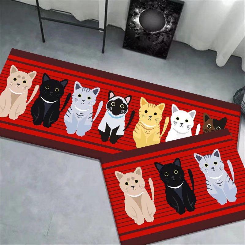 Cute Animal Kitchen Floor Mat - Absorbent & Anti-Slip Long Carpet for Home Entrance