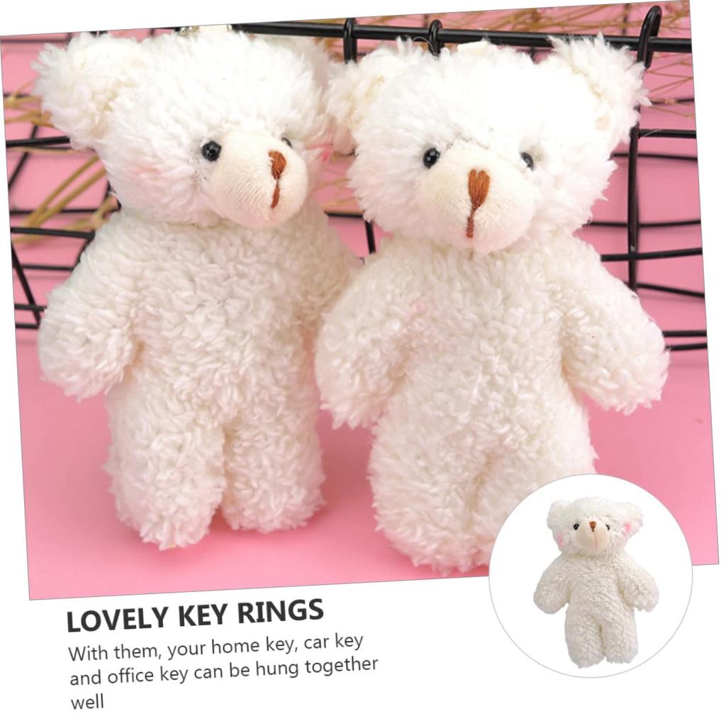 BCOATH 3-Piece Pearl Fleece Bear Mini Doll, Wedding Favor, Mini Stuffed Bear, Plush Toy, Small Bear, Small Plush Toy