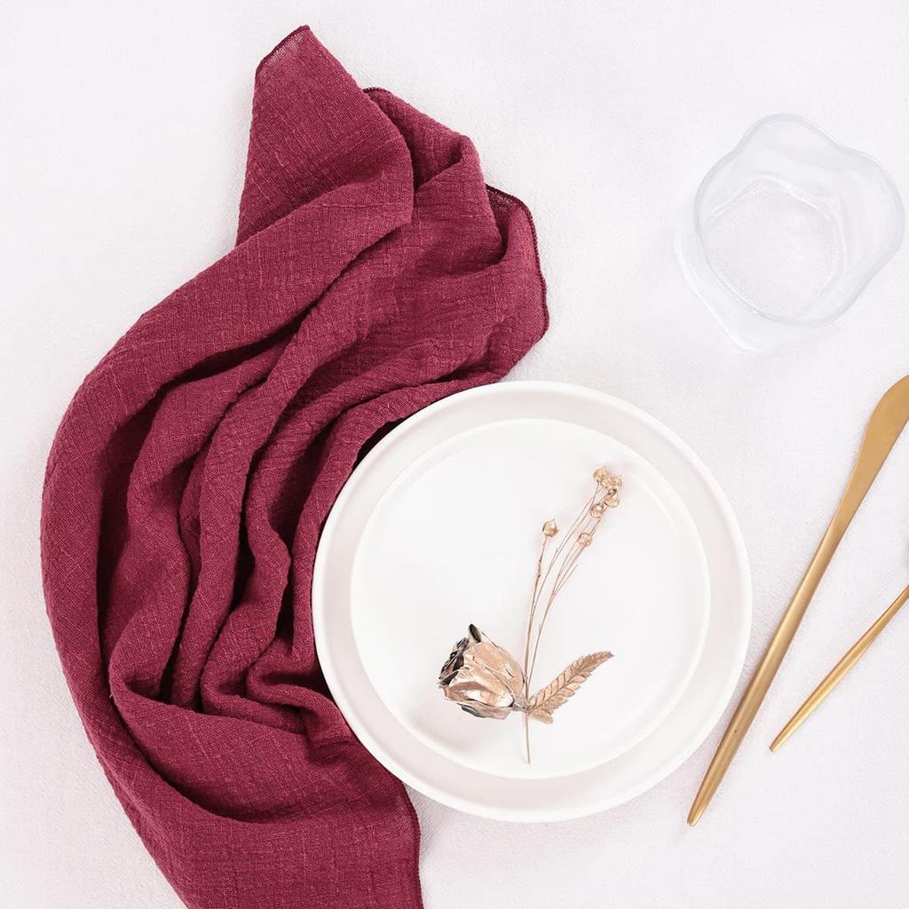 50pcs Cloth Napkins 100% Cotton  Gauze Fabric 30x30cm For Wedding Party Birthday Tea Towel Table Baby Shower Christmas Napkins
