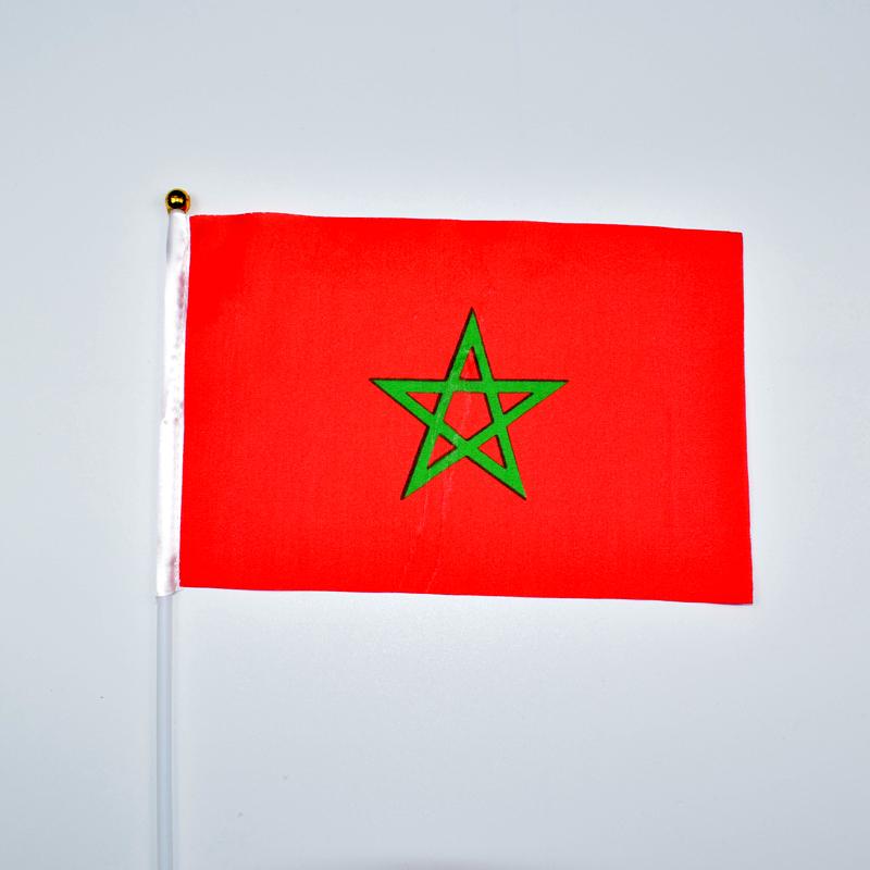 Morocco 10pieces of 14*21 cm hand-waving flags