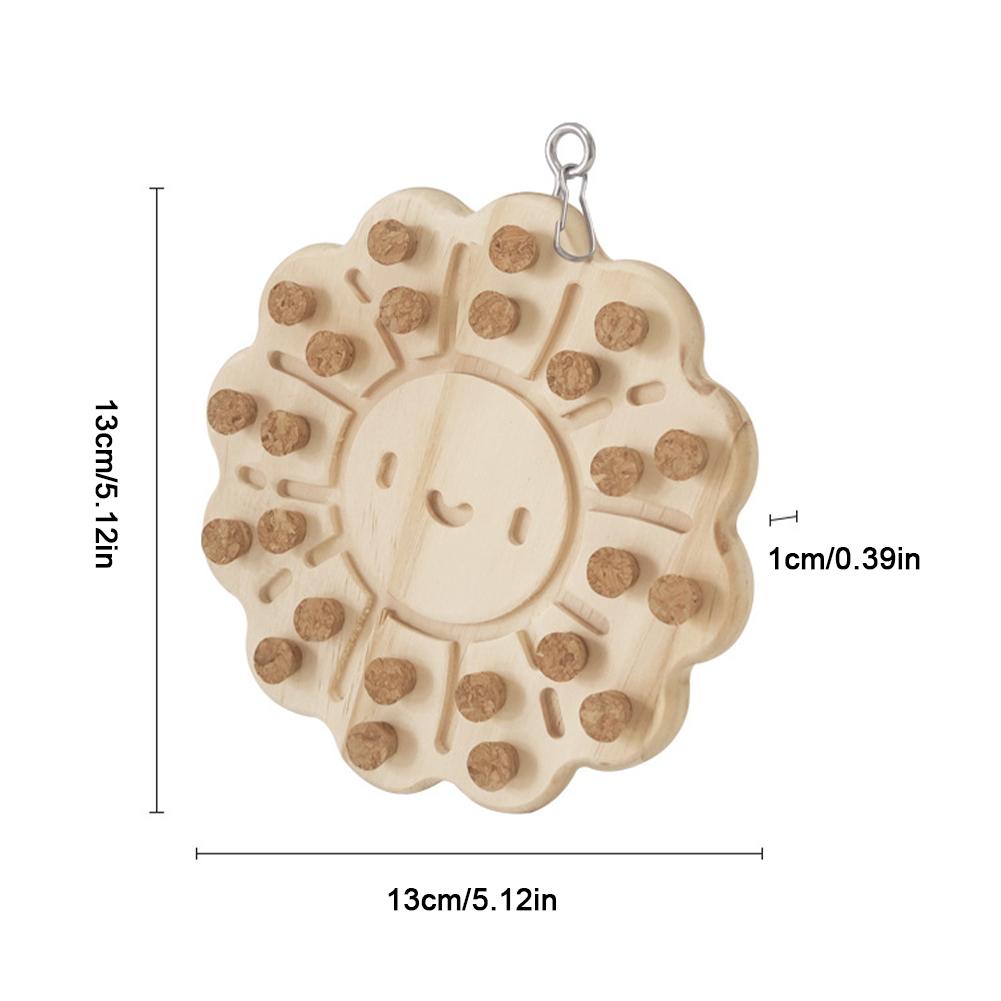 Parrot Chewing Toys Natural Wooden Parrots Block Cork Puzzle Toy Hanging Small Birds Playing Tearing Toy Bird Accessories