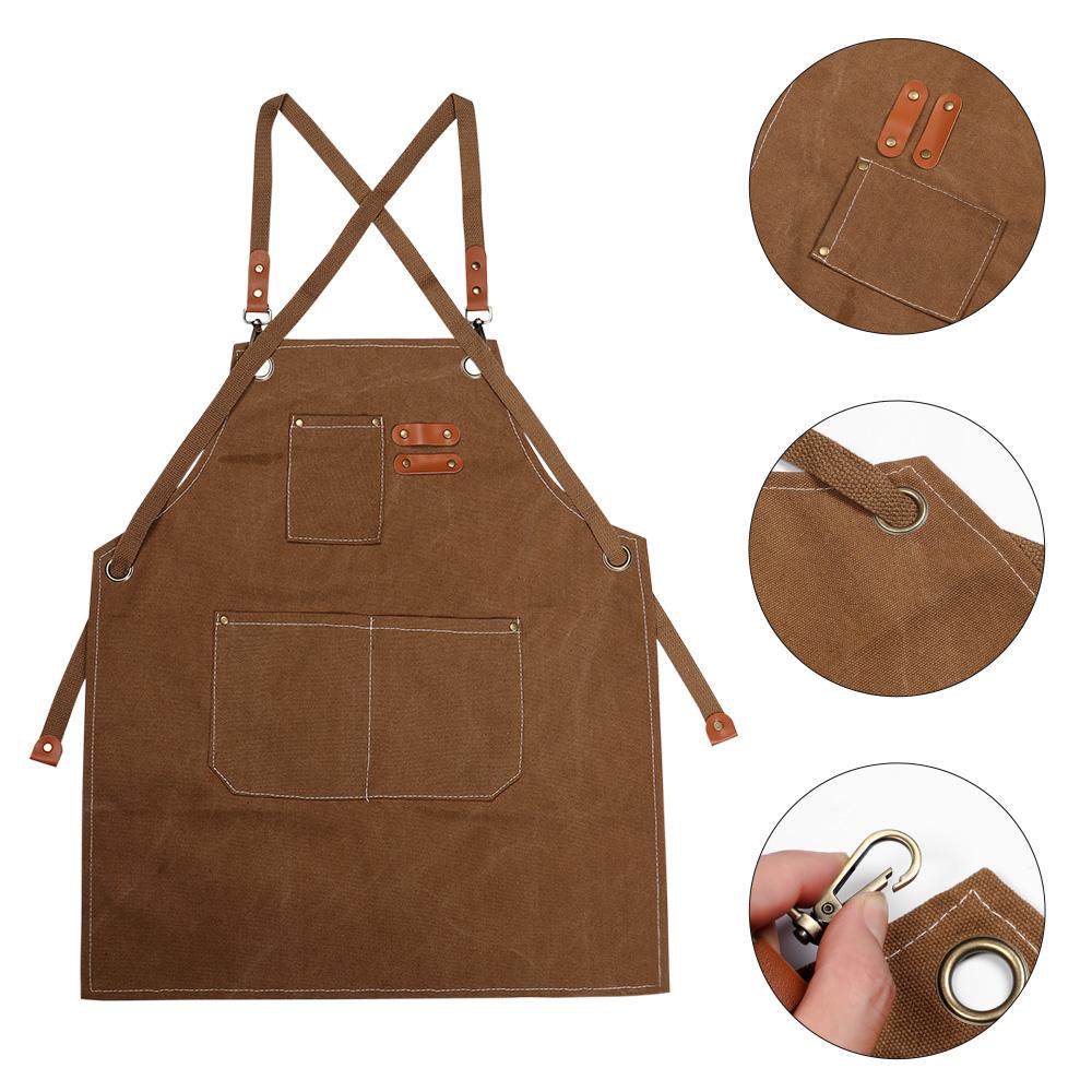 

Утолщенный противообрастающий женский и мужской холщовый джинсовый фартук, фартук для бариста, хлопковый холст, устойчивый к каплям воды