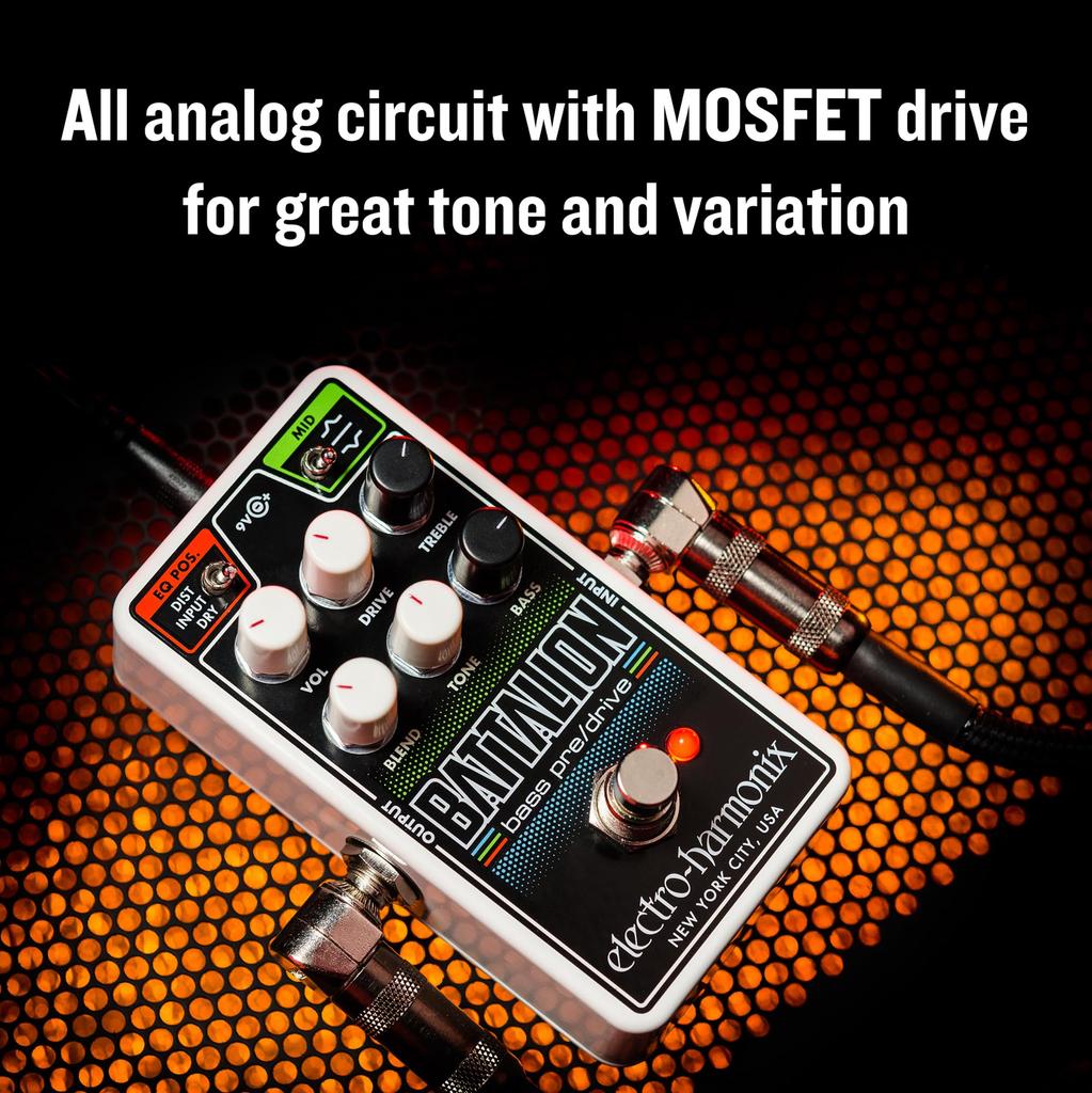 Nano Battalion Bass Preamp Overdrive Bass Effects ELECTRO-HARMONIX &