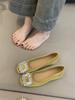 Gentle Fairy Wind Single Shoes Female 2025 New French Temperament Elegant Satin Rhinestone Inner Height-increasing Evening Shoes