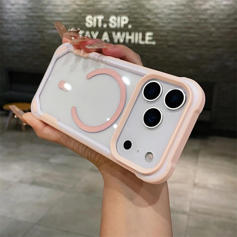 Cute Panda Transparent Phone Case For iPhone 17 11 12 13 14 15 16 Pro Max Air 14 15 Plus 16E For Magsafe Wireless Charger Protector Cover