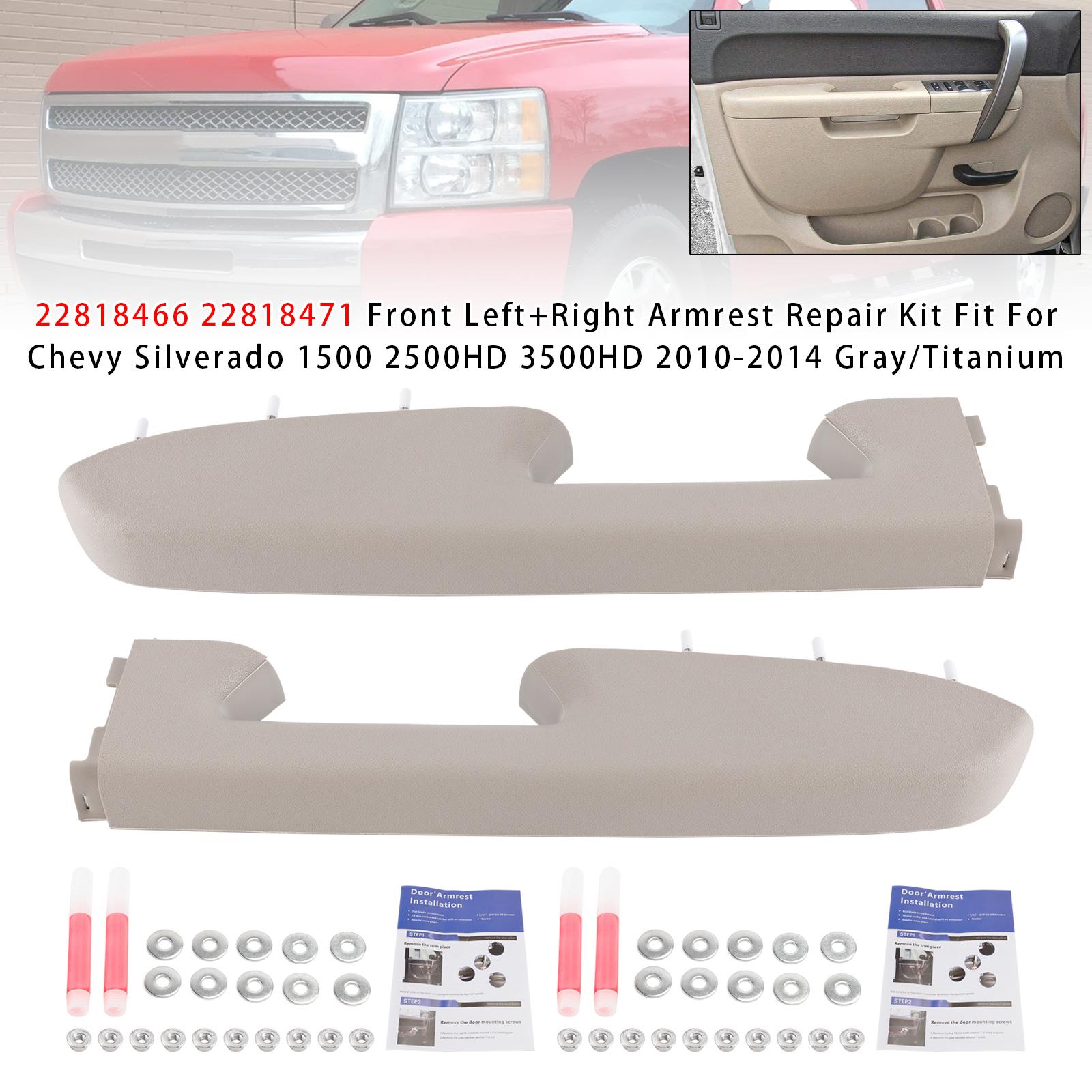 

Front Armrest Repair Kit Fit For Chevy Silverado 1500 2500HD 3500HD 10-2014 Gray