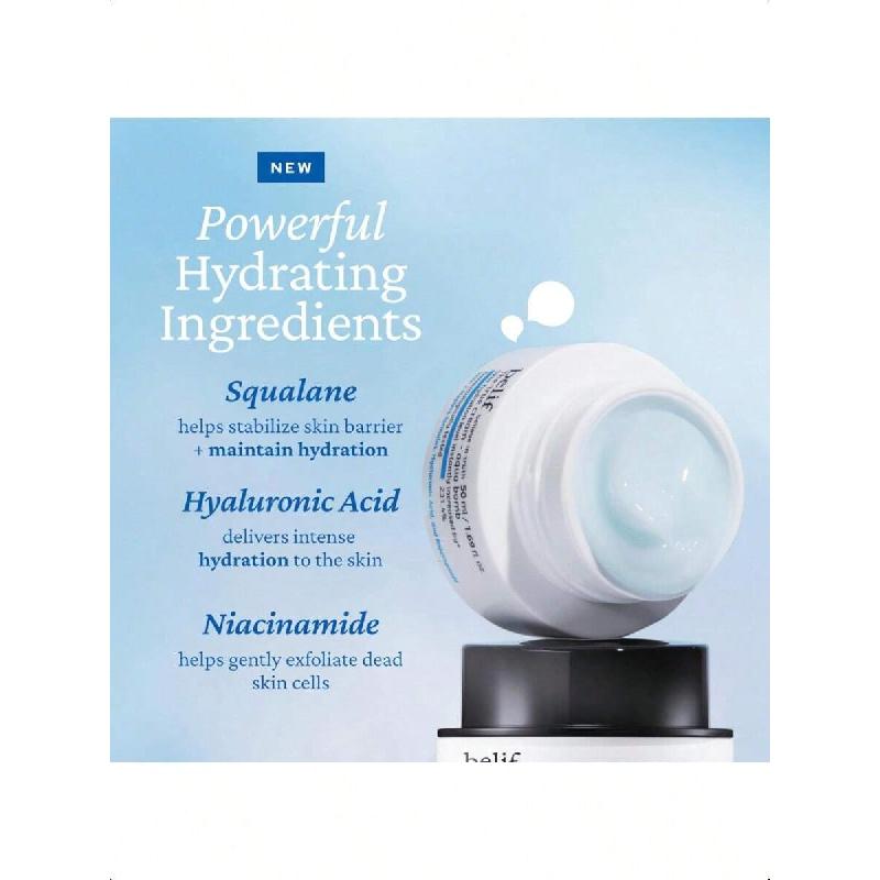 Belif The True Cream Aqua Bomb 50ml,Daily Niacinamide Hydrating Moisturizer, Lightweight Plumping Facial Cream With Hyaluronic Acid & Squalane