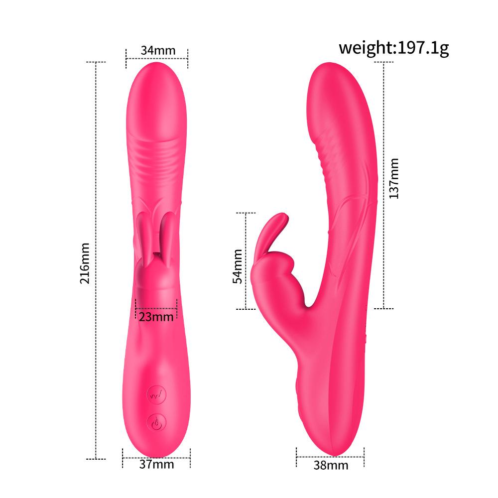 Vibrator Dildo de iepure pentru femei, masaj vagin, mamelon, stimulator de clitoris, masturbare feminina, vibratie anale, jucarii sexuale pentru adulti