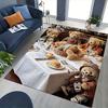 1pc Teddy Bear Spaghetti Chair Mat - Anime Cartoon Design, Non-Slip Carpet for Office and Home Decor, Suitable for All Seasons.C033