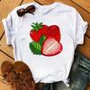 Funny Fruits T Shirt Unisex Fashion Kawaii Banana Print White Tshirt Harajuku Tshirt Short Sleeves Tops Tee Shirt Femme T Shirts