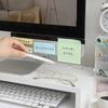 Acrylic Computer Monitor Memo Board Sticky Note Holder Mount Desktop Organizer for Screen, Office Home, Laptop Work Accessory