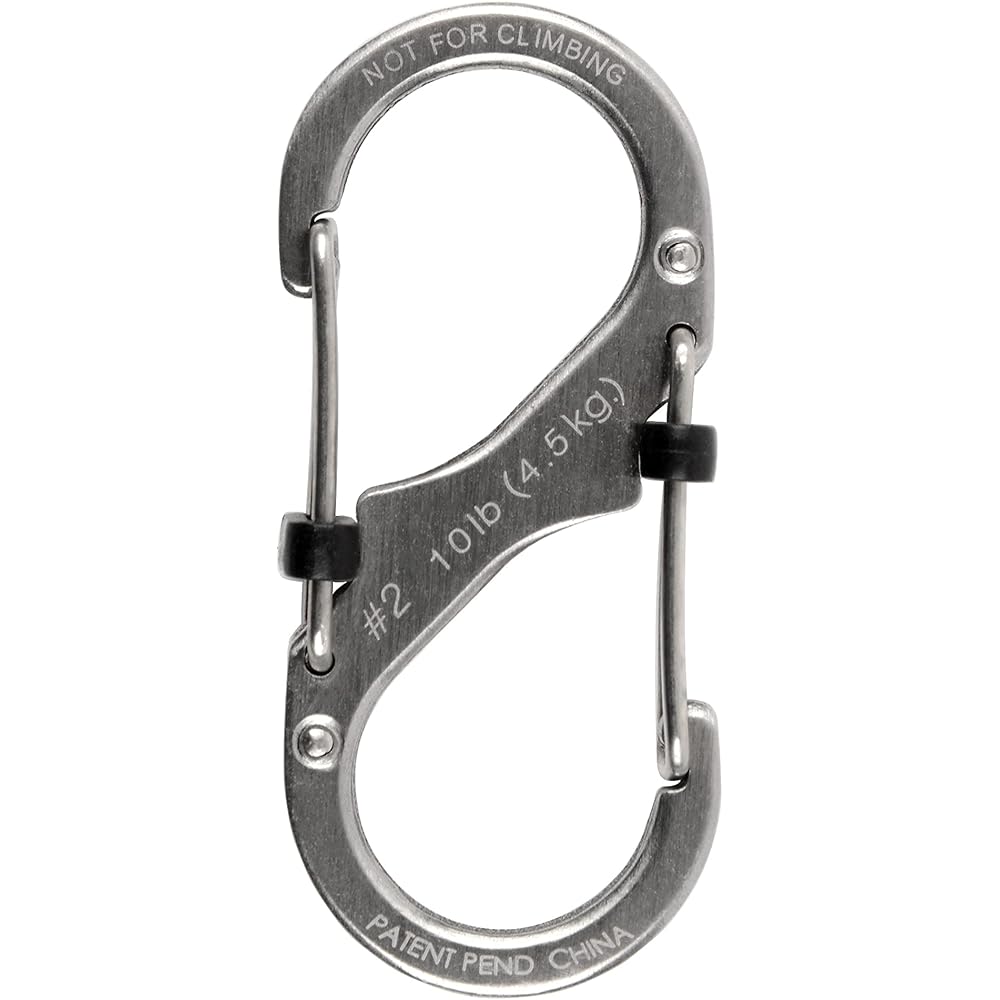 Nite Ize S-Biner SlideLock Carabiner #2 Silver 2.5 in (6.4 cm) Multi-Use Clip
