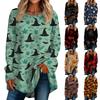 Women's Halloween Graphic Print Long Sleeve T-Shirt Loose Fit Round Neck Pullover