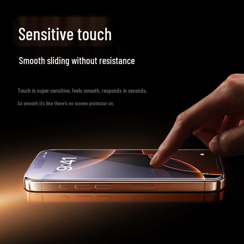 Pisen iPhone 16 Pro 3D Curved Tempered Glass Screen Protector (2-Pack)