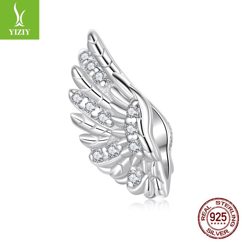 S925 Sterling Silver Virgin Of The Cross Pendant Accessories Personalized Diy Wings Bracelet Beaded