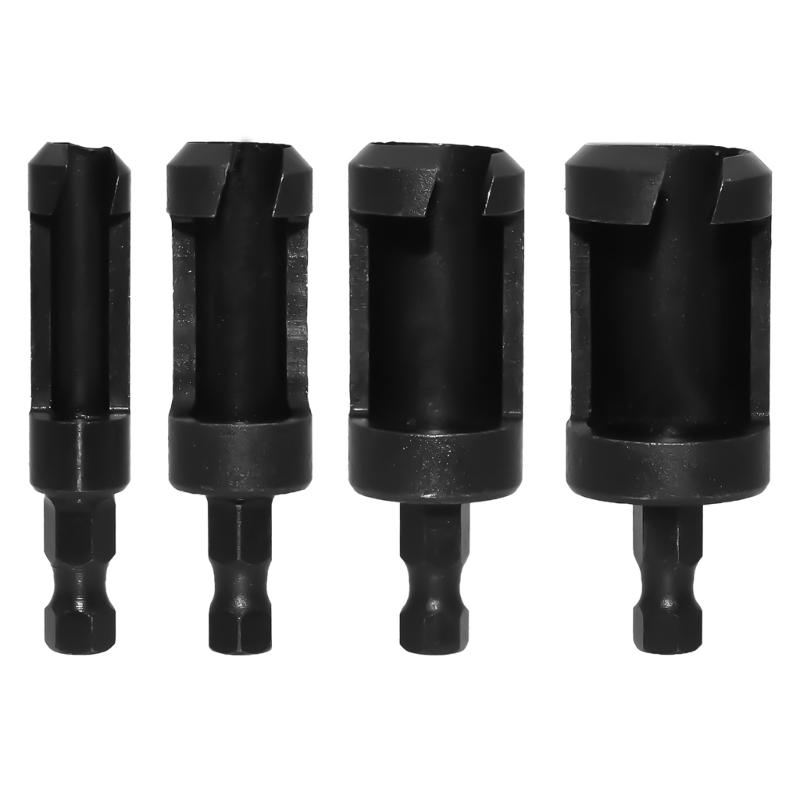 8Pcs Wood Plug Cutter Straight and Taper ClawDrill Bit Set Woodworking Hole Saw Cutting Tool 5/8" 1/2" 3/8" 1/4"