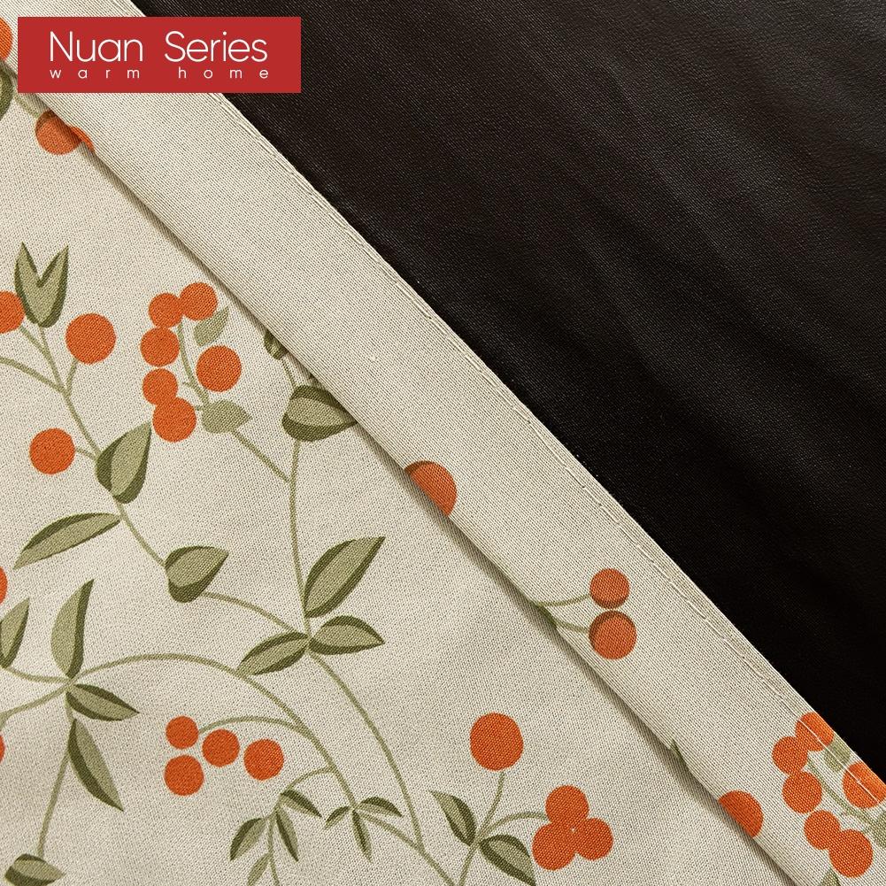 1PC Nuan Series French Retro Berry Print Oven Skirt, Lotus Leaf Edge Tassel Decorative Oven Door Curtain for Kitchen Home Decor
