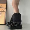 Women Furs Leg Warmer Winter Furry Long Boot Cuffs Fuzzy Shoe Cover Party Costume for Holiday Festival Performances Play