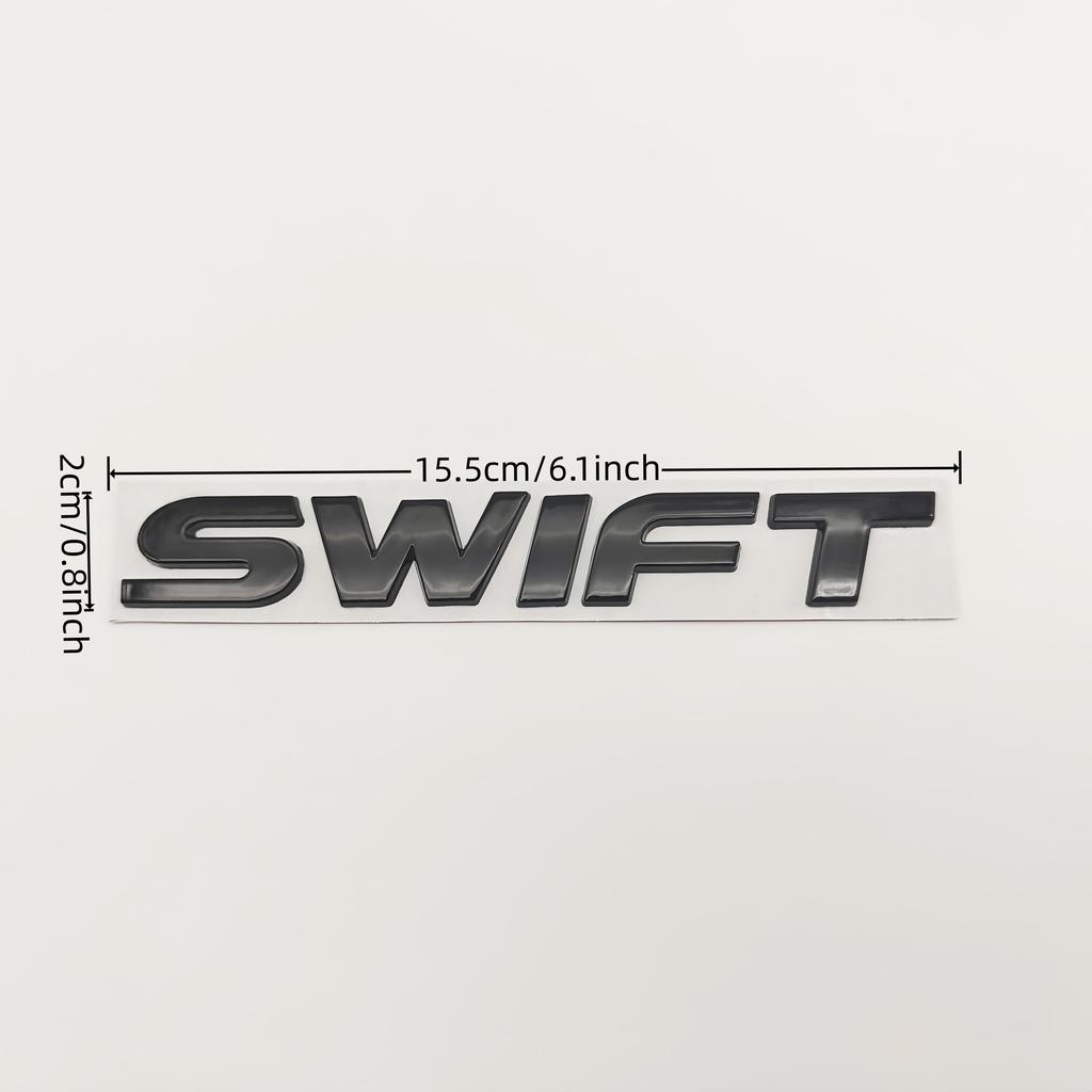 1pc 3d Metal  Swift Badge Sticker Car Rear Trunk Logo Emblem Decal for Swift