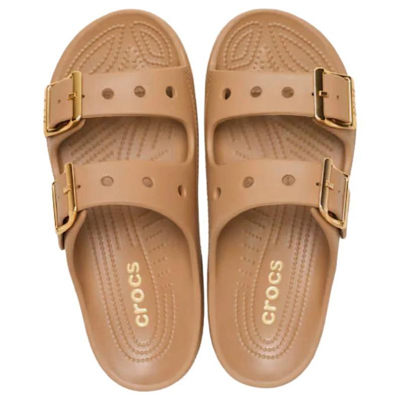 Crocs Saturday Outdoor Breathable Fashion Comfort Anti-rub Single Strap Slides Women Brown 213316-2EY