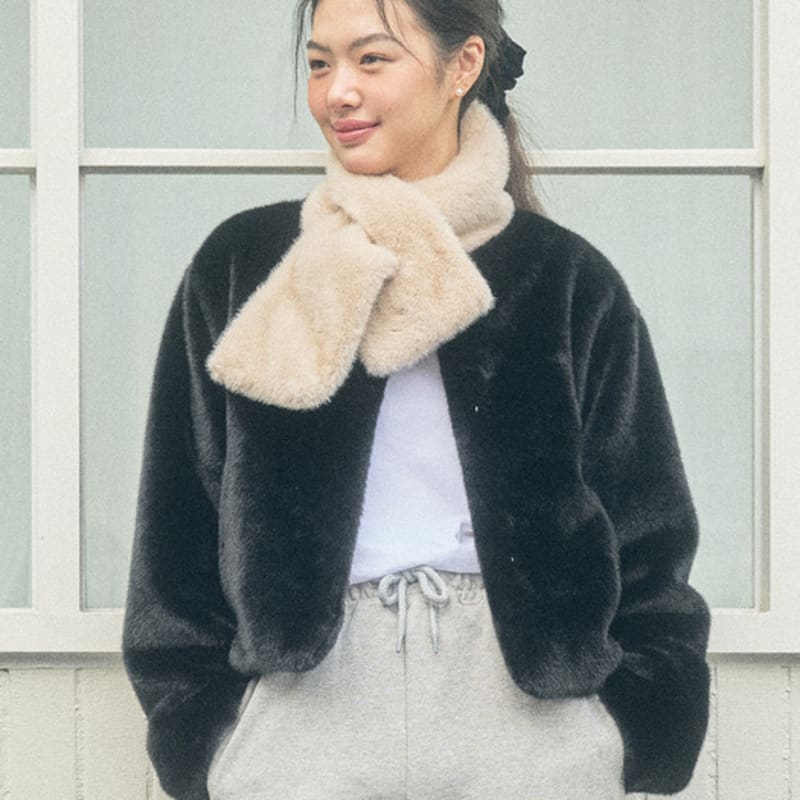 Your name Here Fake fur muffler (4COL) Y4A008